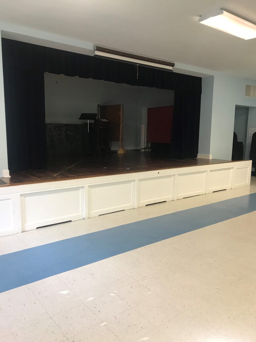 A stage with no people in it